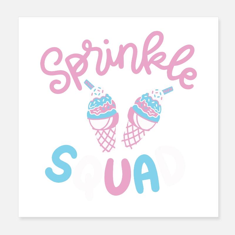 Eiscreme Poster 20x20 cm