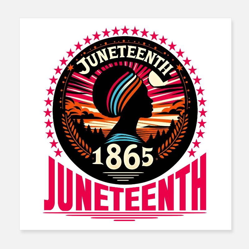 Juneteenth feiern: Freiheit, Erbe, Einheit Poster 20x20 cm