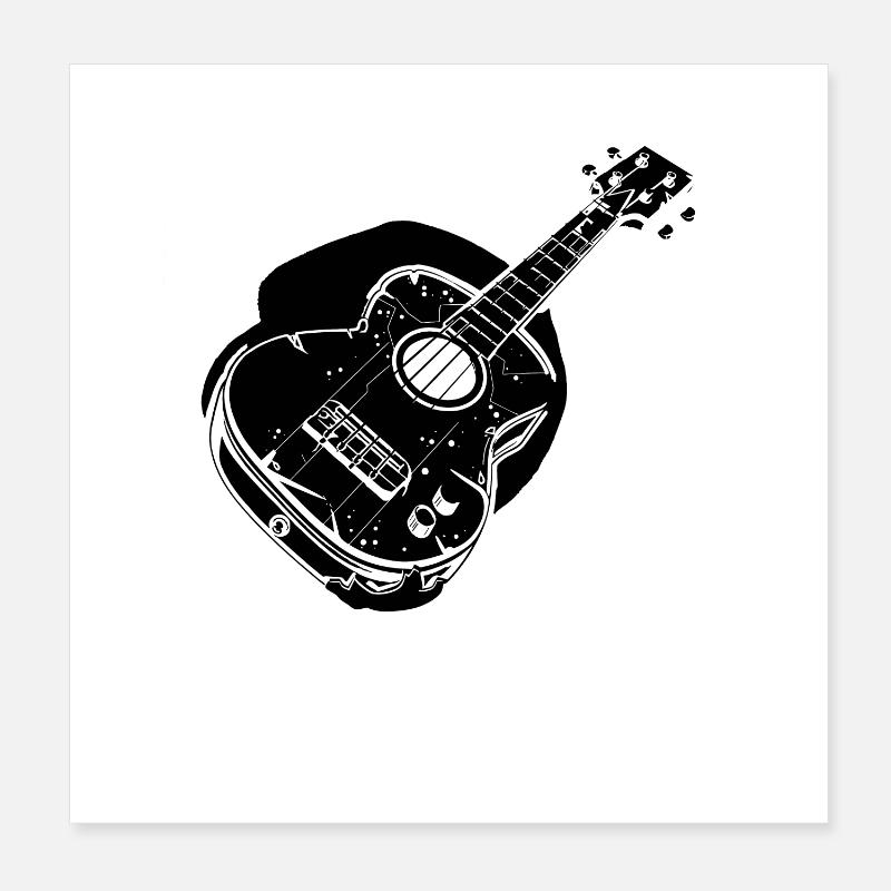 Ukulele Poster 20x20 cm