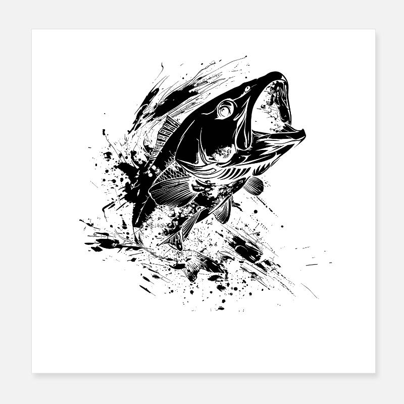 Fisch Poster 20x20 cm