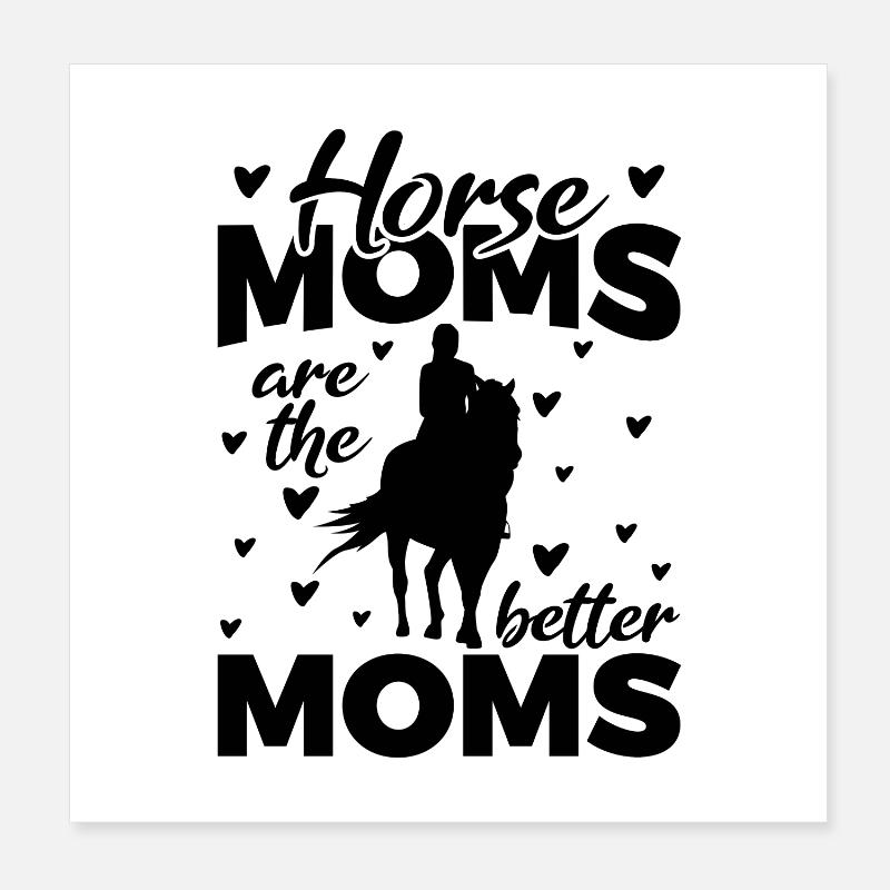 Pferde Mama Poster 20x20 cm