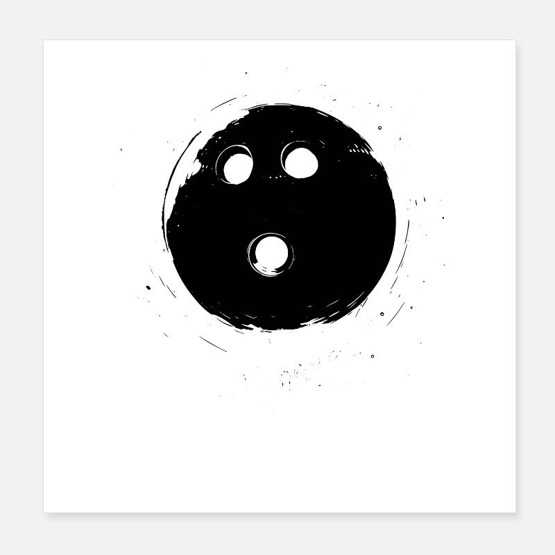 Bowlingkugel Poster 20x20 cm