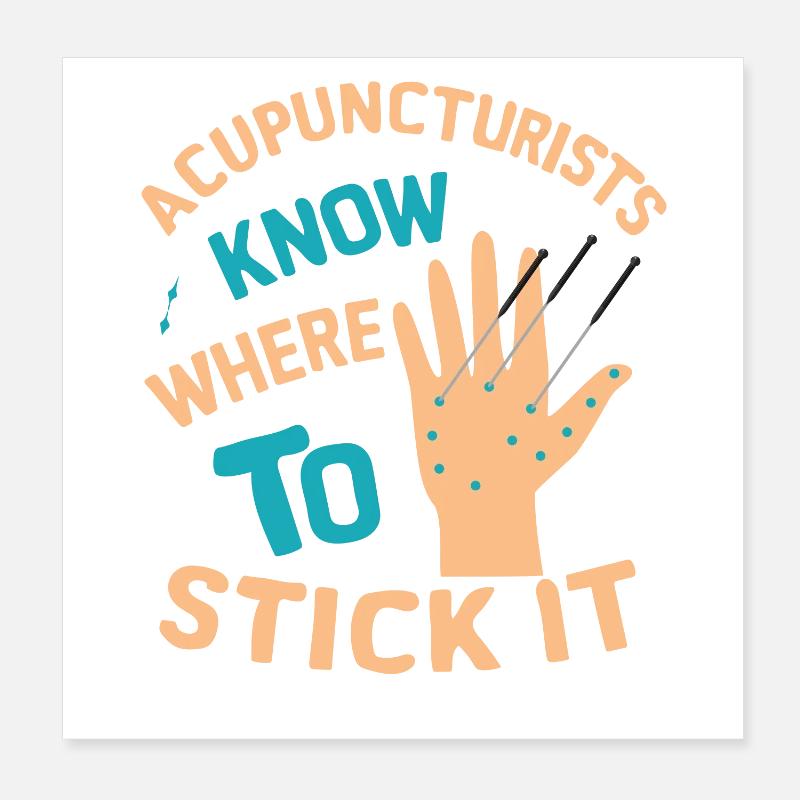 Akkupunktur Poster 20x20 cm