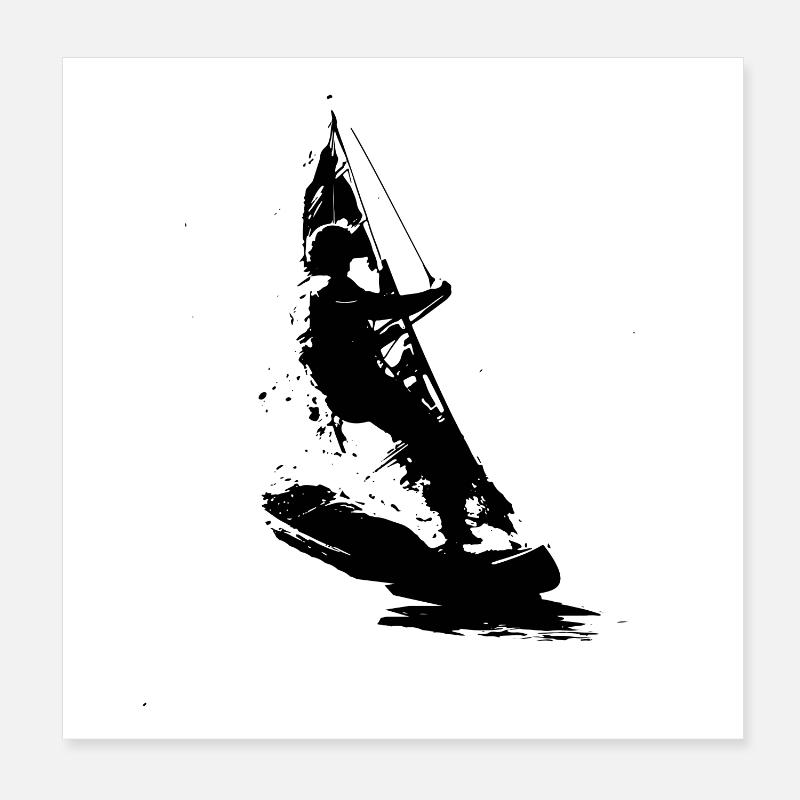 Windsurfing Poster 8" x 8" (20x20 cm)