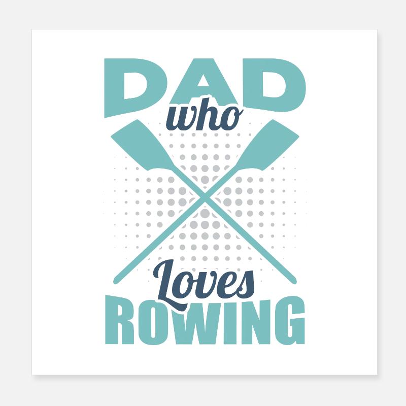 Père aviron Poster 20 x 20 cm