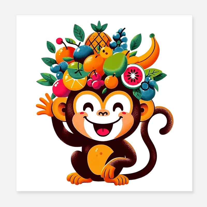 Affe Poster 20x20 cm