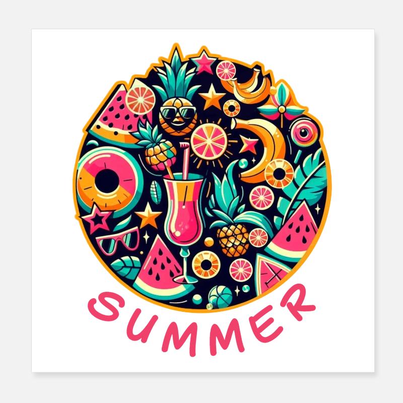 Sommerliche Farben Poster 20x20 cm