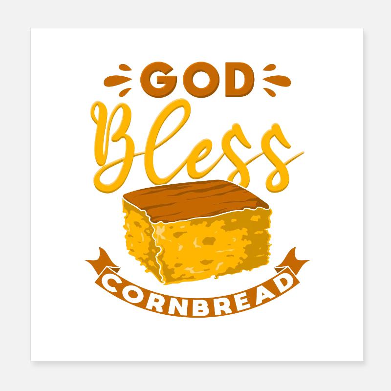 God Bless Cornbread Poster 20x20 cm