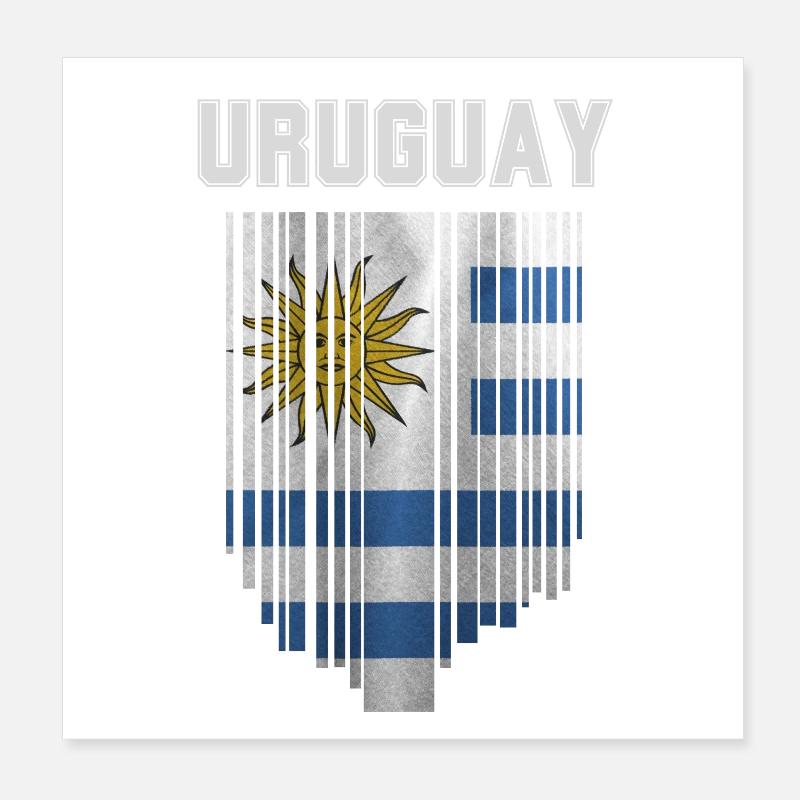 Drapeau de l’Uruguay, fierté uruguayenne Poster 20 x 20 cm
