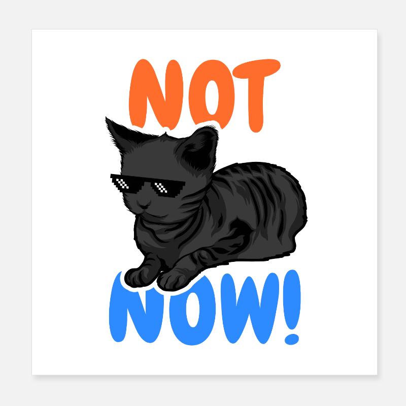 Drôle de chat Poster 20 x 20 cm