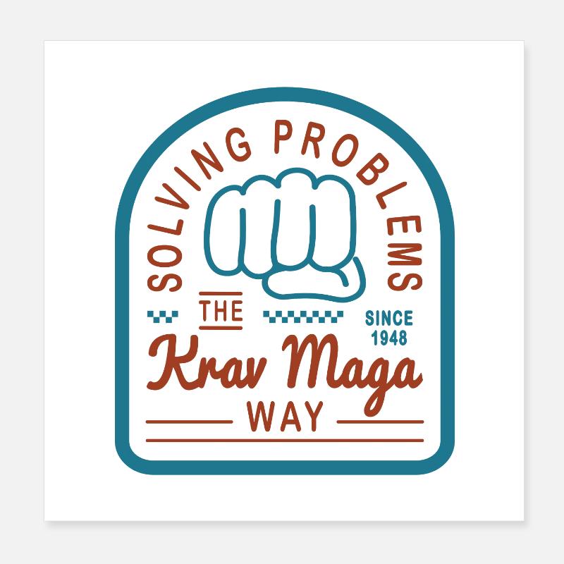 Solving problems the Krav Maga way Poster 20x20 cm