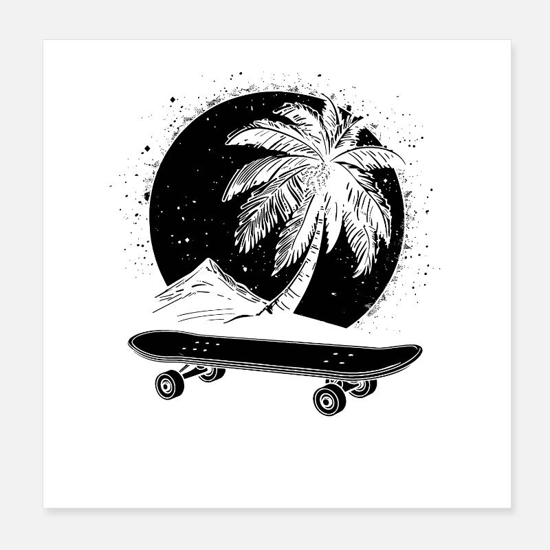 Skateboarding Poster 20 x 20 cm