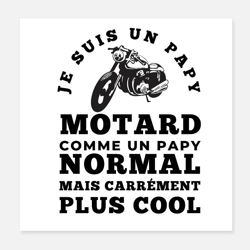 Ich bin ein Biker-Opa Poster 20x20 cm