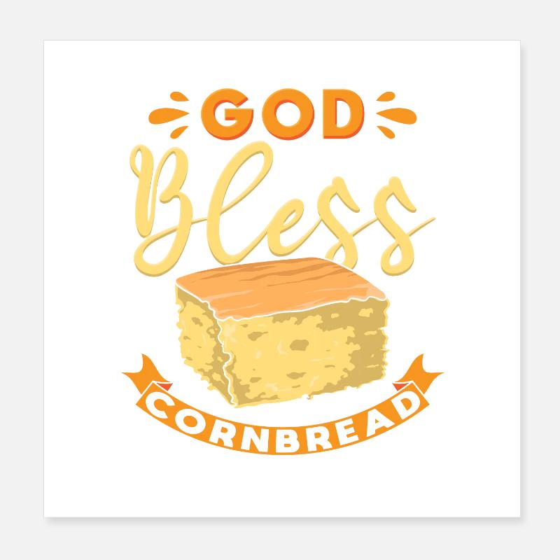Cornbread Lover Poster 8" x 8" (20x20 cm)