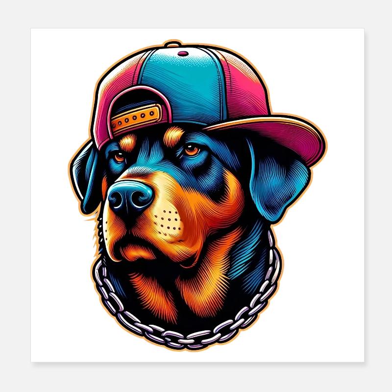 Dog Poster 8" x 8" (20x20 cm)