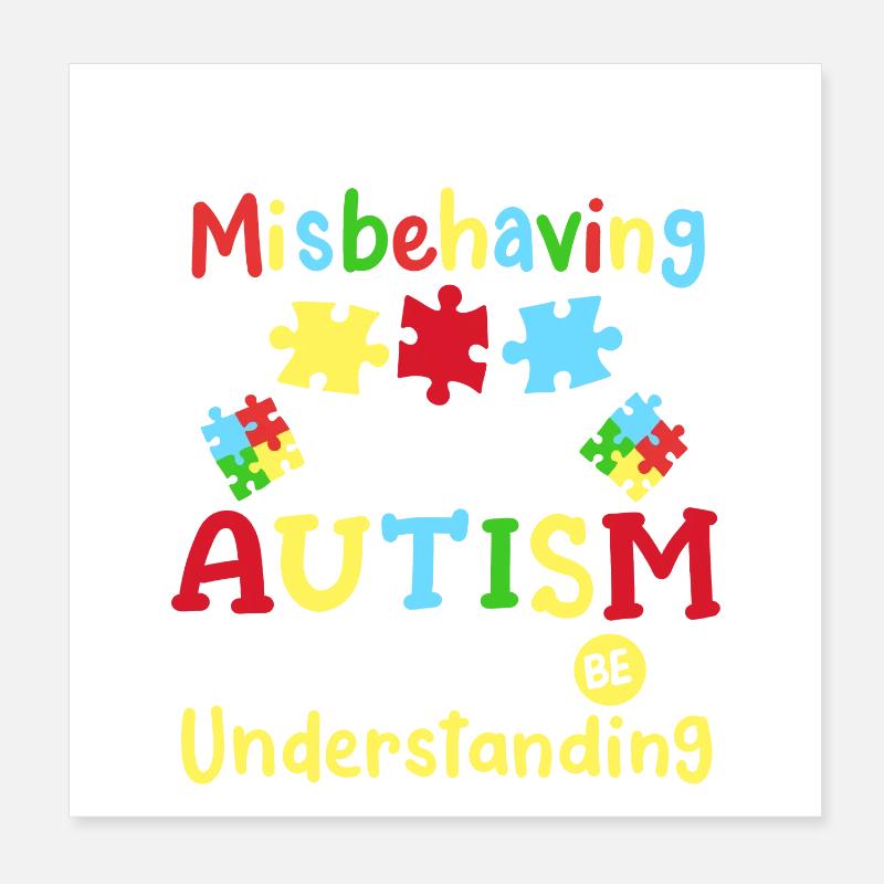 Autismus Bewusstsein Autistisch Poster 20x20 cm