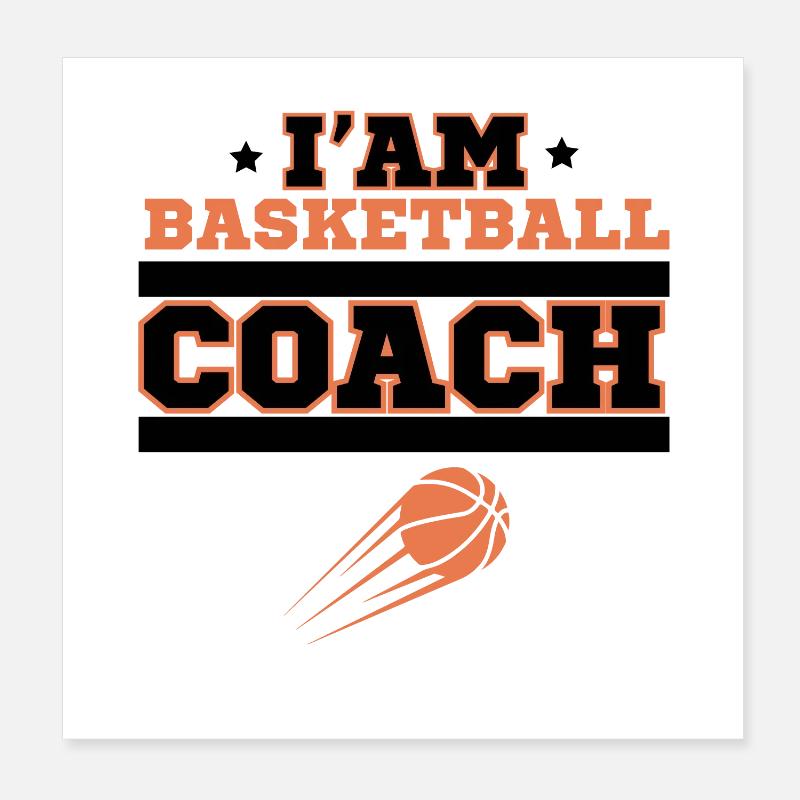 Basketball-Trainer Poster 20x20 cm
