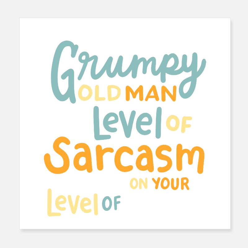 Sarkasmus sarkastischer Spruch Poster 20x20 cm