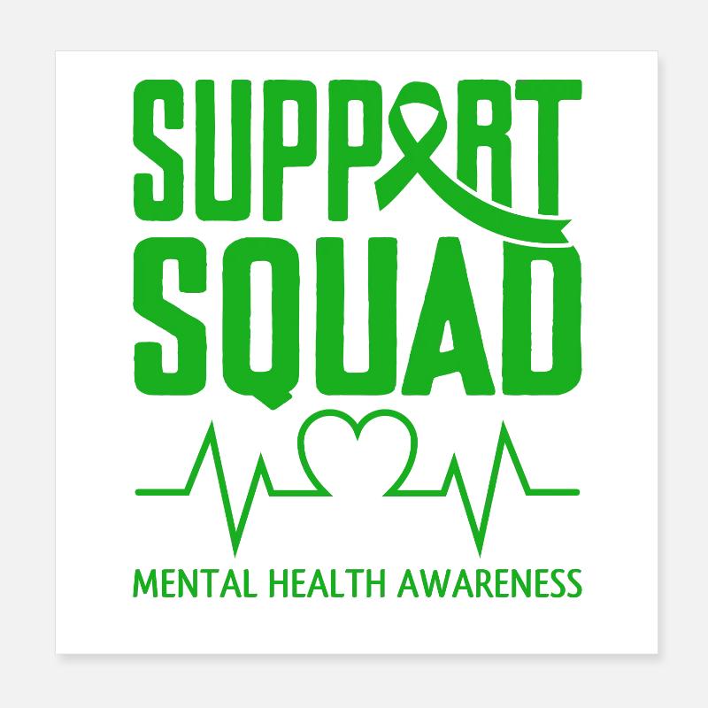 Support Squad Mentale Gesundheit Poster 20x20 cm