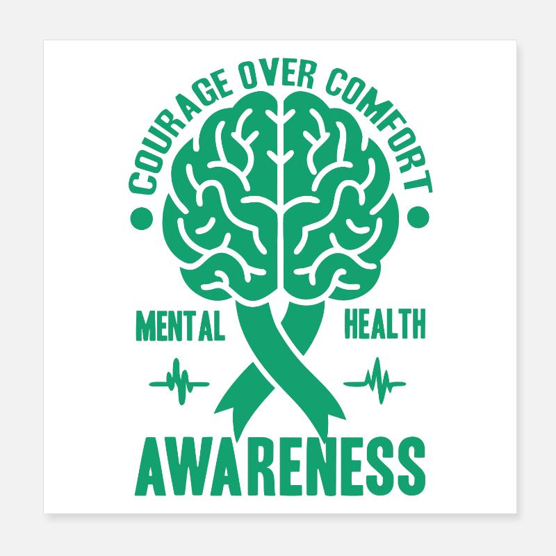 Depression Hilfe - Mental Breakdown Poster 20x20 cm