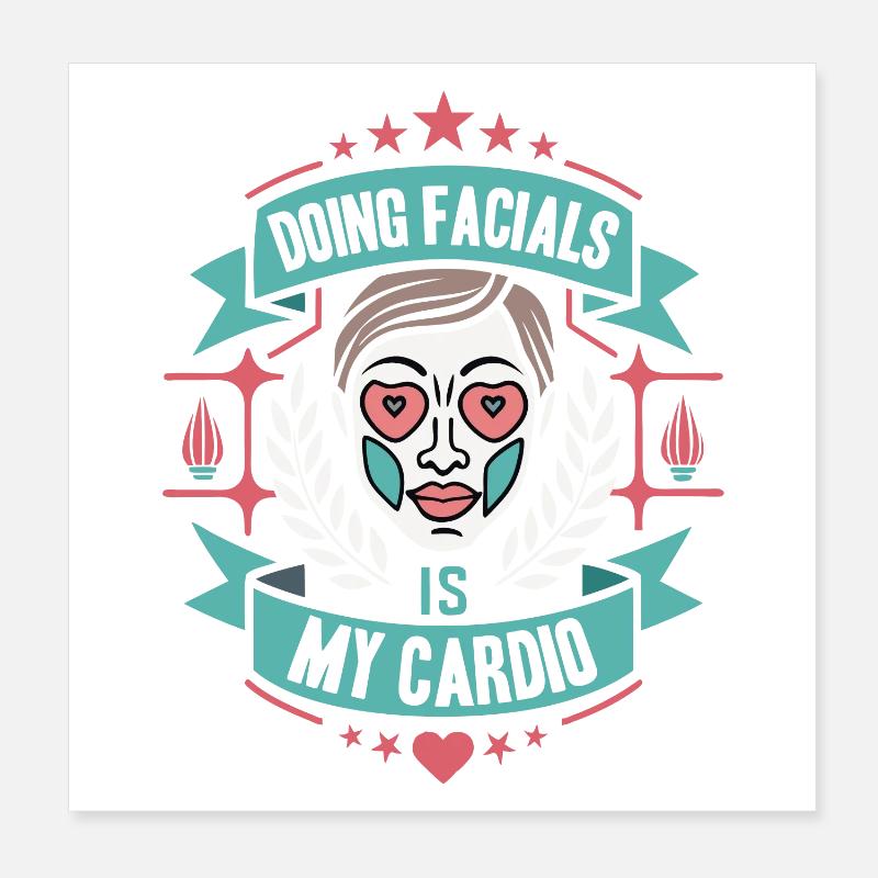 Soin du visage Cardio Motiv Poster 20 x 20 cm