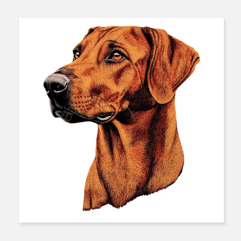 Rhodesian Ridgeback Chien de chasse Chiens Pride Ridgeback Poster 20 x 20 cm