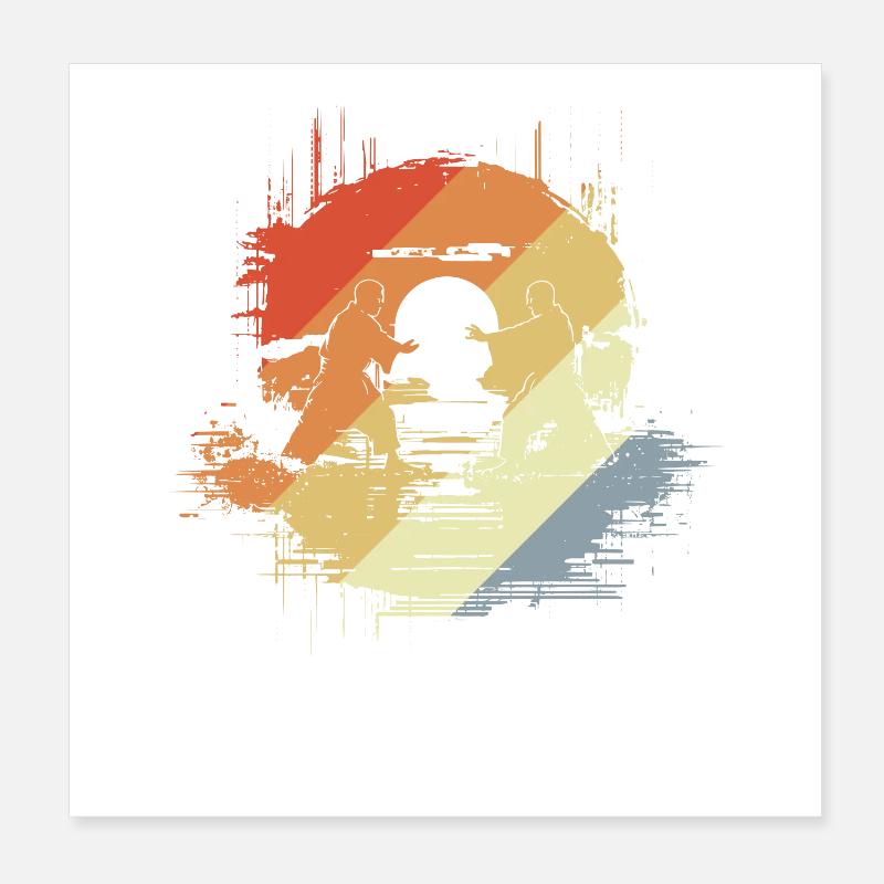 Graphismes de karaté Poster 20 x 20 cm