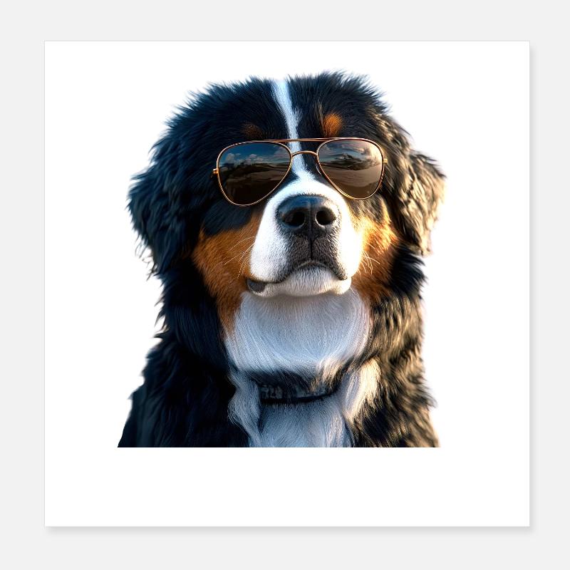 Berner Sennenhund Süße Hunde Schweizer Sennenhunde Poster 20x20 cm