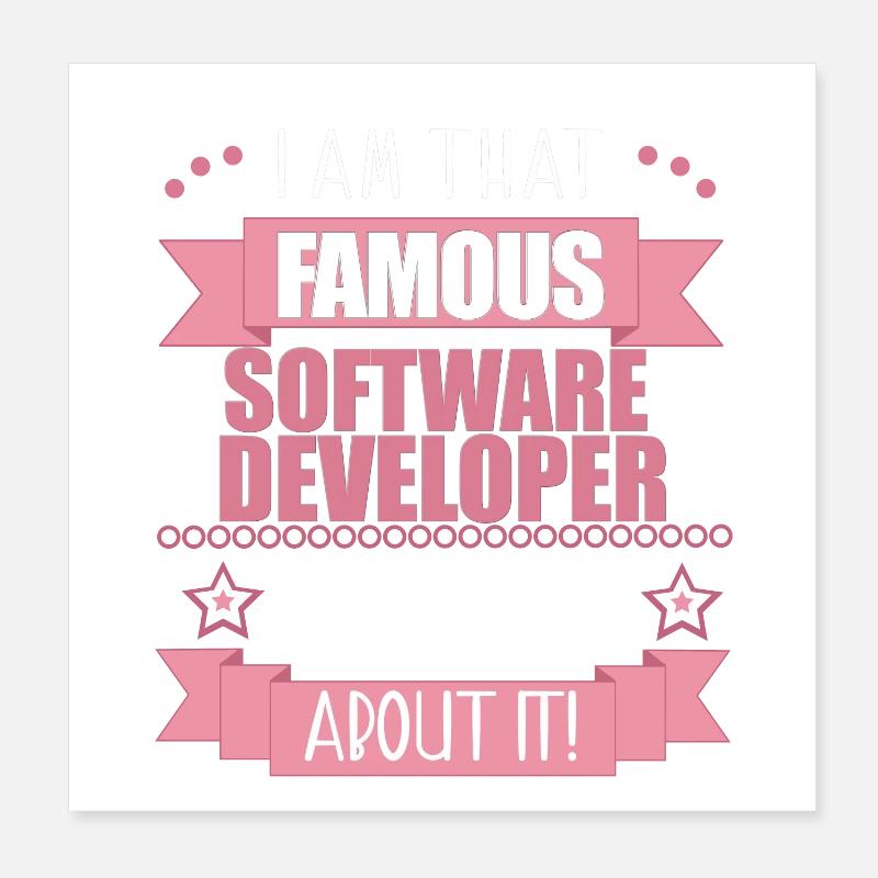 Software Developer Profession Ladies Gift Poster 8" x 8" (20x20 cm)