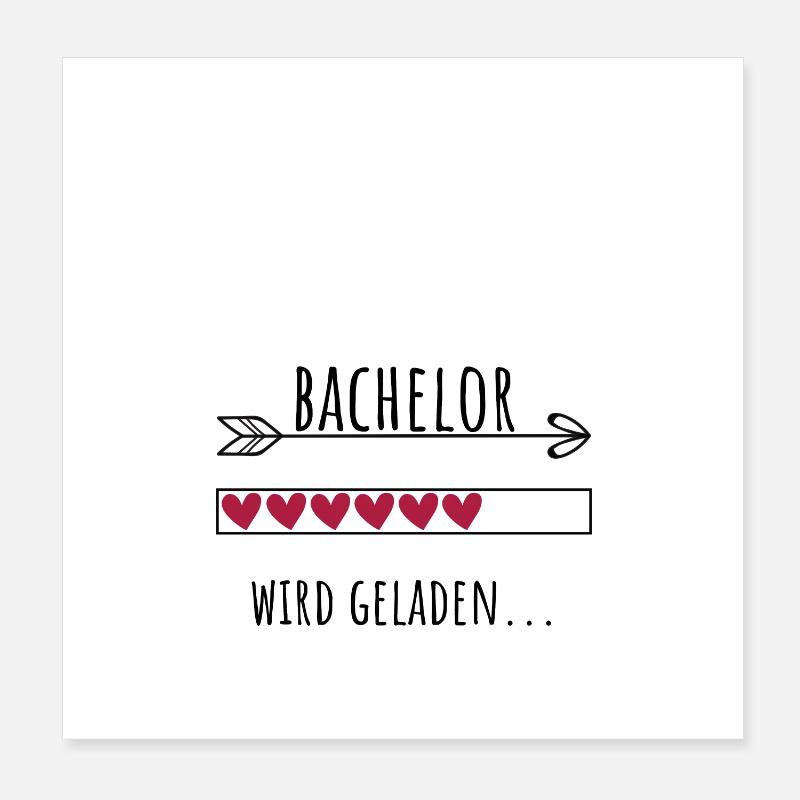Bachelor Ausbildung Personalisierter Beruf Mädchen Poster 20x20 cm