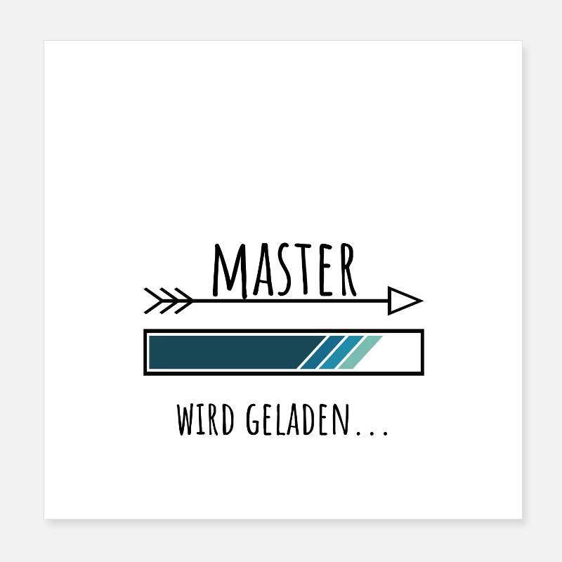 Master Ausbildung Personalisierter Beruf Jungs Poster 20x20 cm
