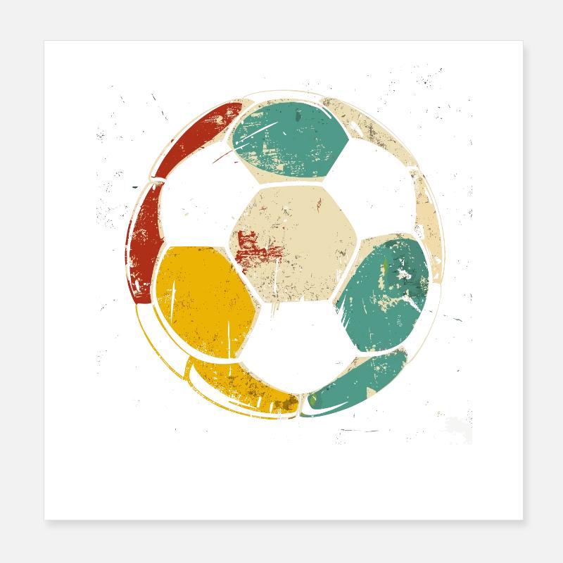 Soccer Illustration Poster 8" x 8" (20x20 cm)
