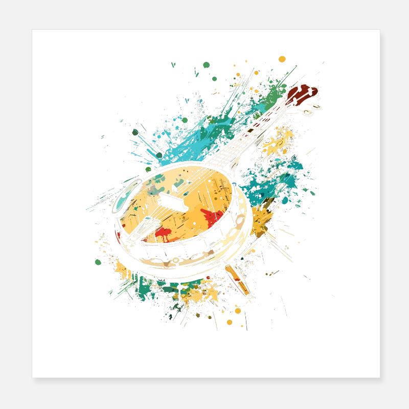 Banjo Graffiti Poster 20 x 20 cm