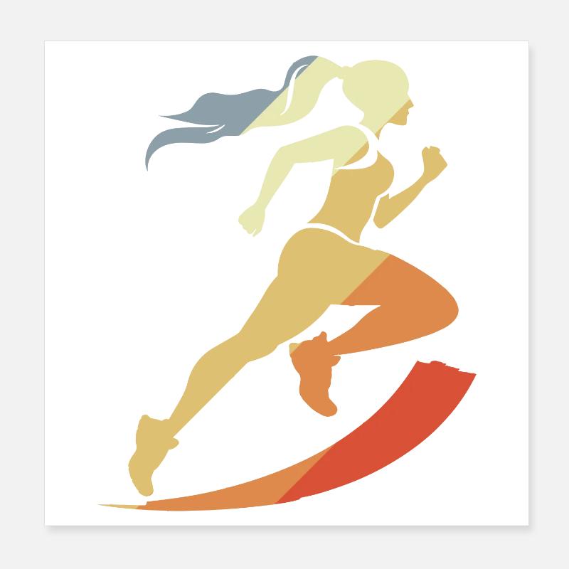 Graphique Runner vintage Poster 20 x 20 cm