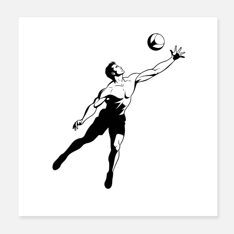 Joueurs de volley-ball Poster 20 x 20 cm
