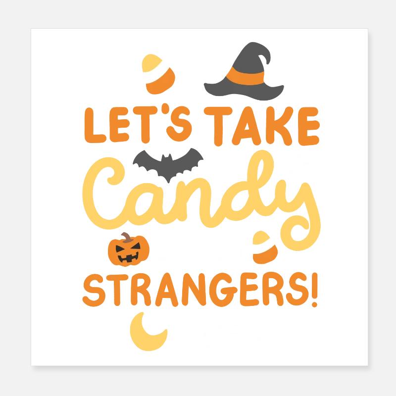 Halloweenkostüm „Süßes oder Saures“ Party Poster 20x20 cm