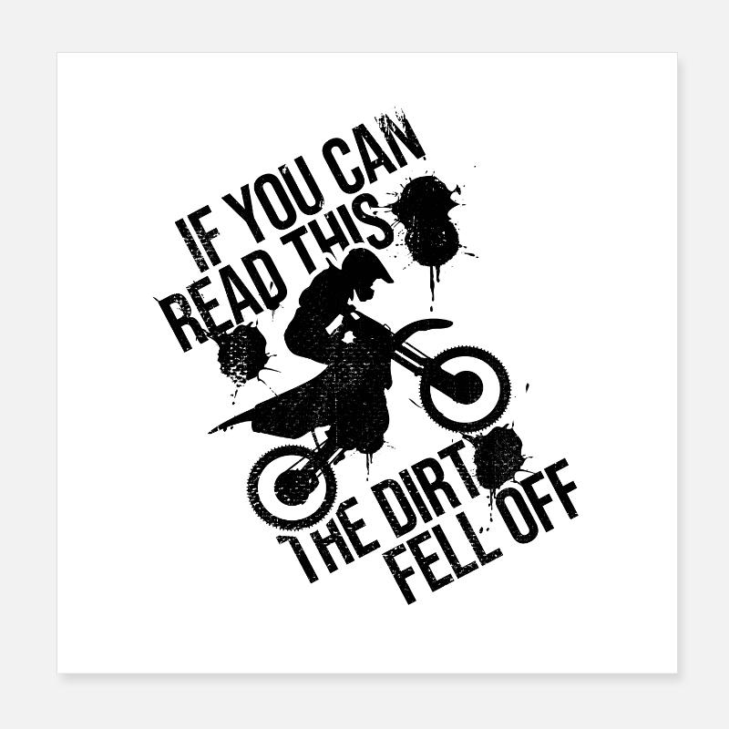 Motocross Joke Poster 8" x 8" (20x20 cm)