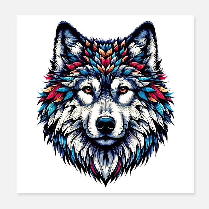 Loup Poster 20 x 20 cm