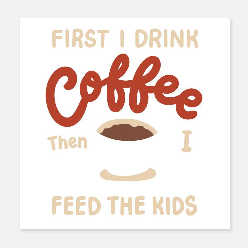 Mittagessen Dame Kaffee Poster 20x20 cm