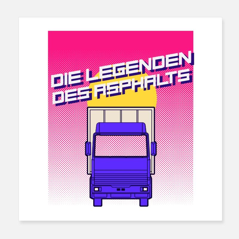 Legenden des Asphalts Poster 20x20 cm