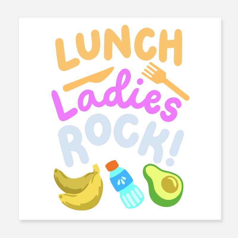 Mittagessen Damen Schule Poster 20x20 cm