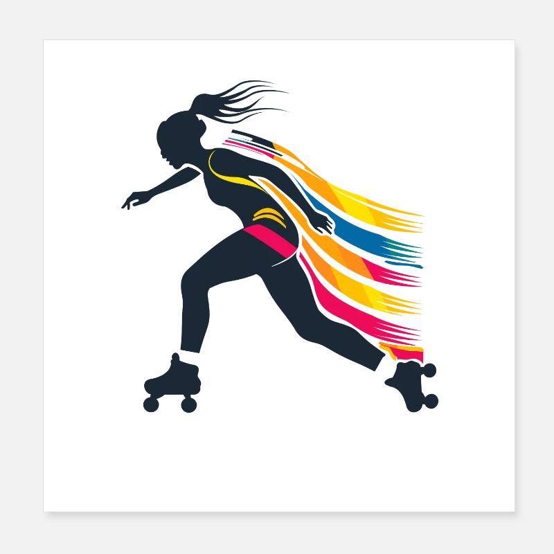 Roller skater Poster 8" x 8" (20x20 cm)