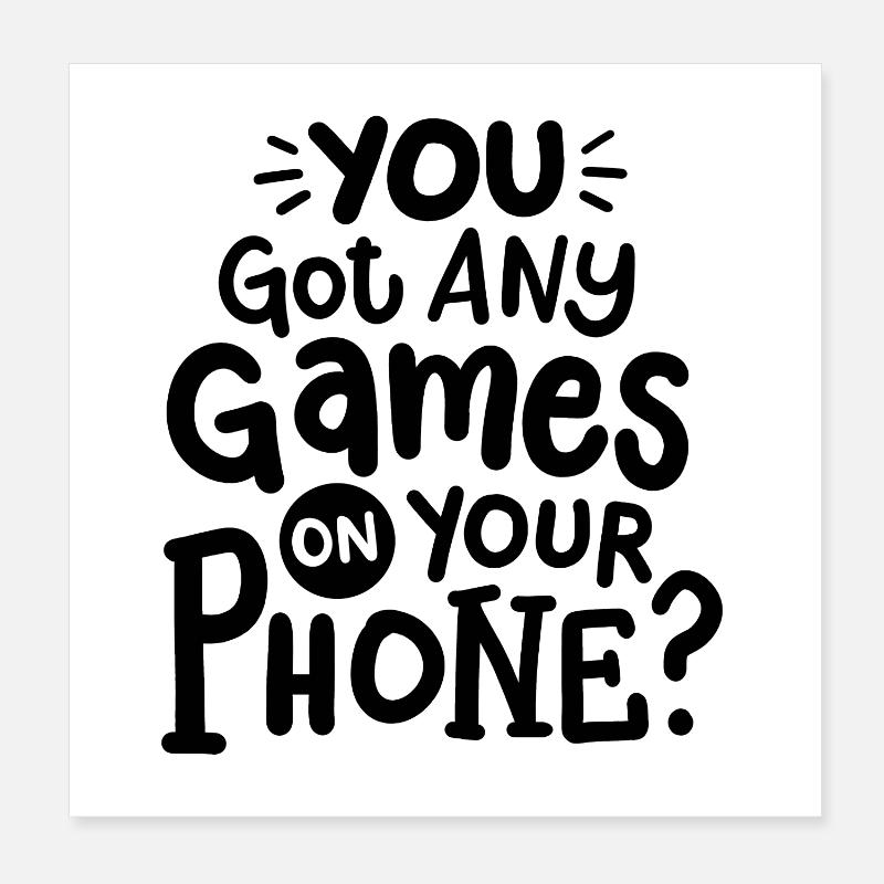 Gaming Handyspiele Poster 20x20 cm