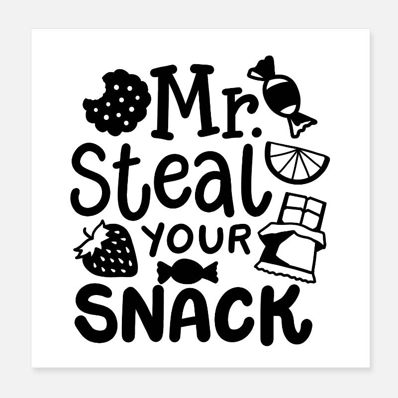 Snacks Essen Snack Poster 20x20 cm
