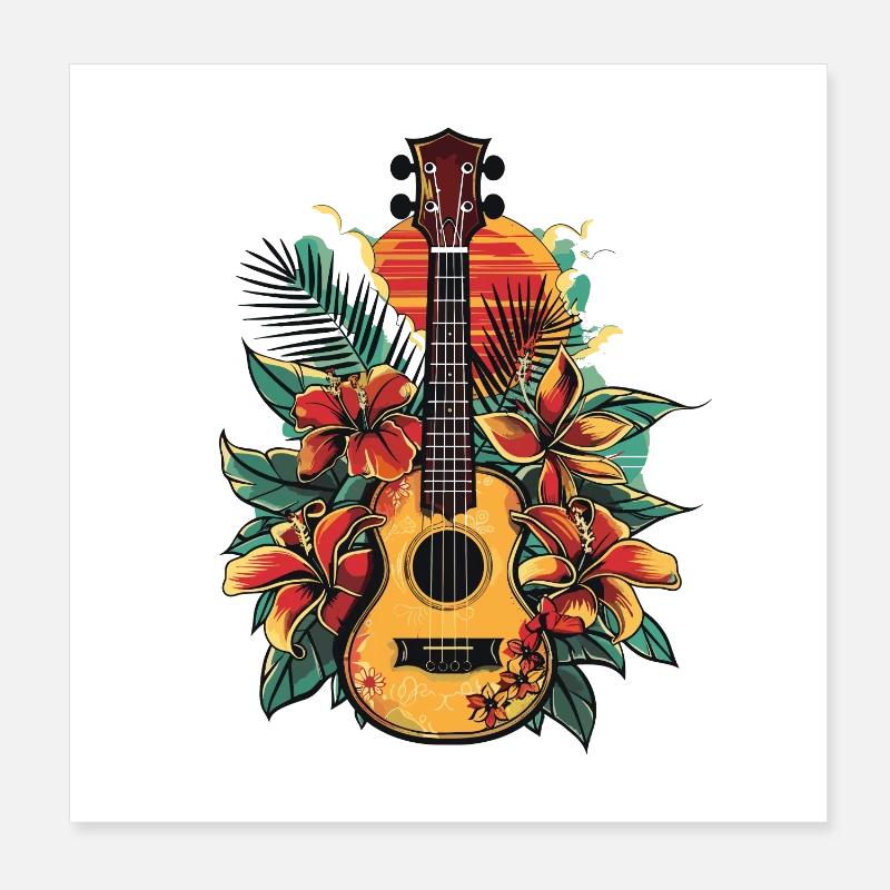 Ukulélé Poster 20 x 20 cm