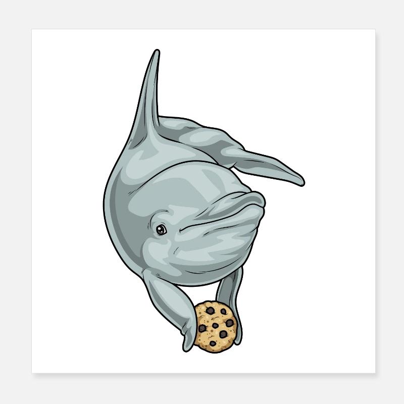 Delfin Cookie Poster 20x20 cm