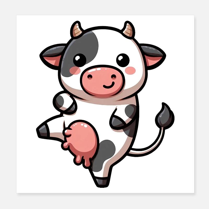 Kuh Poster 20x20 cm