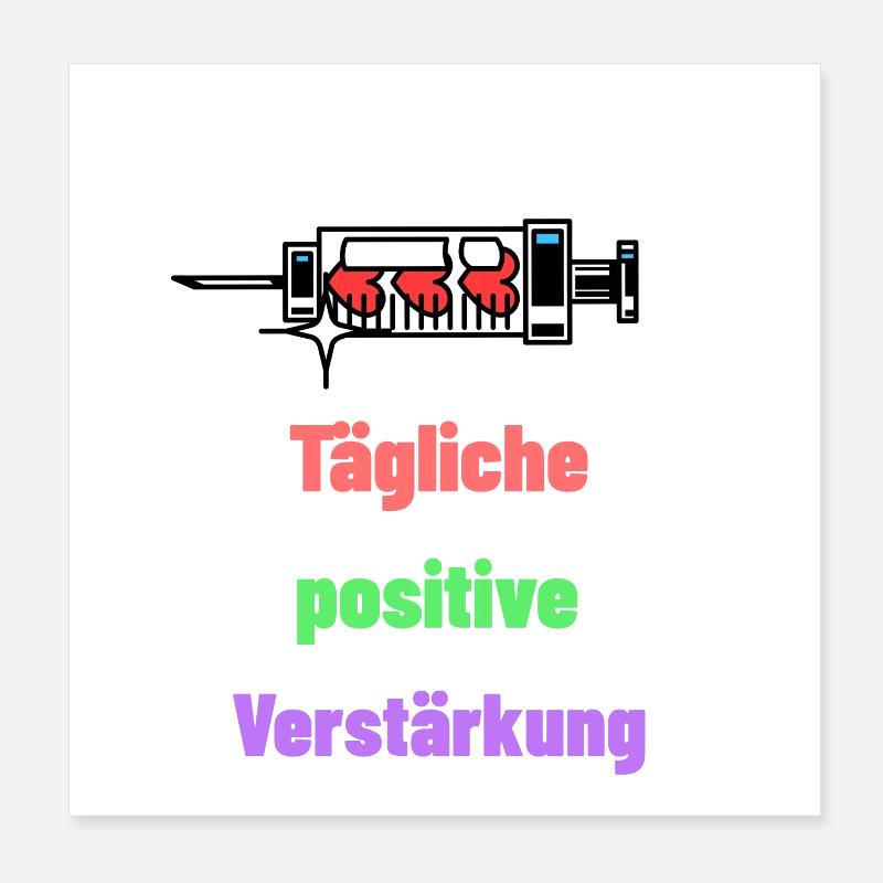 Renforcement positif quotidien Poster 20 x 20 cm