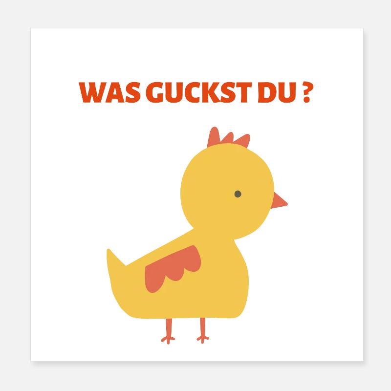QU’EST-CE QUE VOUS REGARDEZ ? Poster 20 x 20 cm