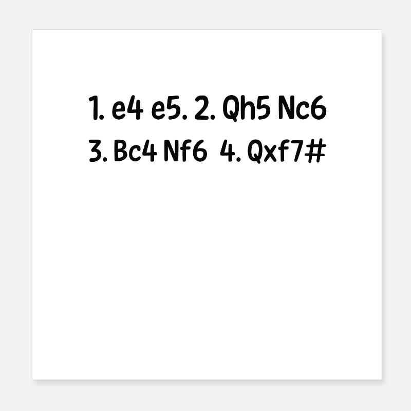 Schäfermatt - Schach, Schachfigur Geschenkidee Poster 20x20 cm